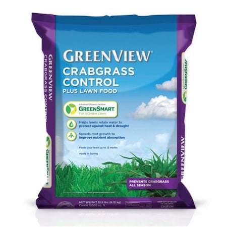 Gan Eden Greenview Crabgrass Control Plus Lawn Food With Greensmart GA2522415